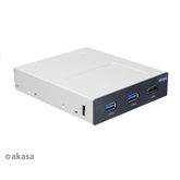 Akasa - 3,5" - előlapi panel - 2 x USB3.0 + HDMI csatlakozóval - Fekete AK-ICR-30