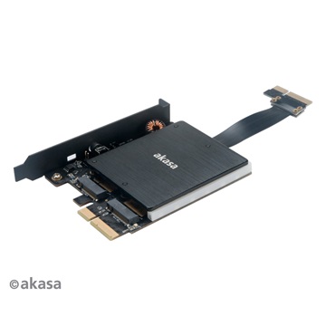 Akasa - M.2 PCIe SSD adapter - RGB LED és hűtő - AK-PCCM2P-04