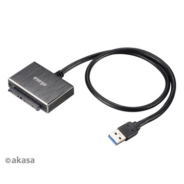 Akasa USB3.0 kábel 2,5" SATA SSD ÉS HDD adapter - 60cm - AK-AU3-04BK