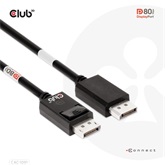 Club3D DisplayPort 2.1 Bi-Directional VESA DP80 Certified Cable 4K120Hz, 8K60Hz or 10K30Hz M/M 1.2m