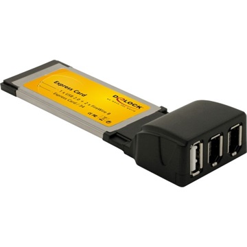 ADA Delock 61389 Express Card - USB 2.0, FireWire A adapter (1 ill. 2 férőhelyes)
