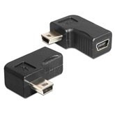 Delock 65448 USB-B mini 5pin apa/anya 90°-ban elforgatott adapter