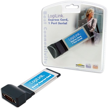 ADA LogiLink PC0047 Express kártya - soros port adapter (1 férőhelyes)