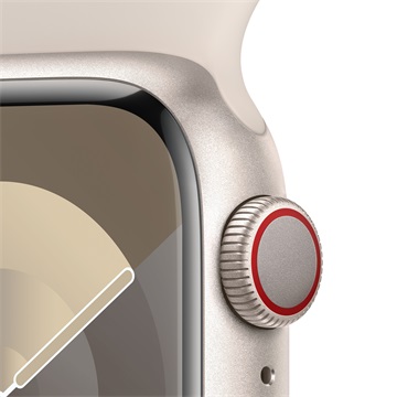 Apple Watch S9 Cellular 41mm Starlight Alu Case w Starlight Sport Band - M/L