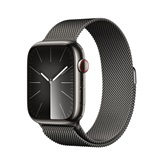 Apple Watch S9 Cellular 45mm Graphite Stainless Steel Case w Graphite Milanese Loop