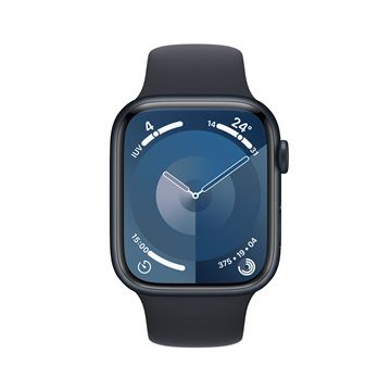 Apple Watch S9 Cellular 45mm Midnight Alu Case w Midnight Sport Band - M/L