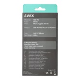 AVAX PB201W LIGHTY Type-C Powerbank 20.000mAh, fehér
