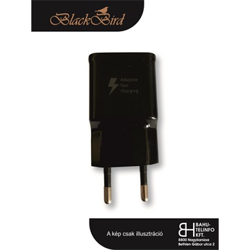 BH1027 BlackBird Telefon töltőfej gyorstöltő OEM logo nélkül - fekete