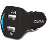 CHG Canyon CNE-CCA22SB 2portos autós USB töltő - Fekete