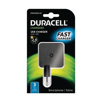 Duracell DRACUSB2-EU  2.4A USB Phone/Tablet Charger