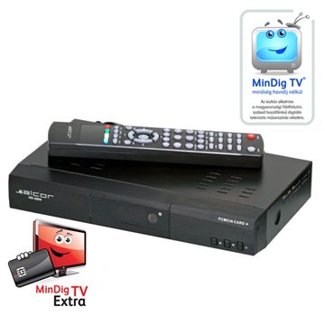 DV Set-Top-Box Alcor HD 2800 DVB-T vevő + 12 havi MindigTV Extra Alap Előfizetés
