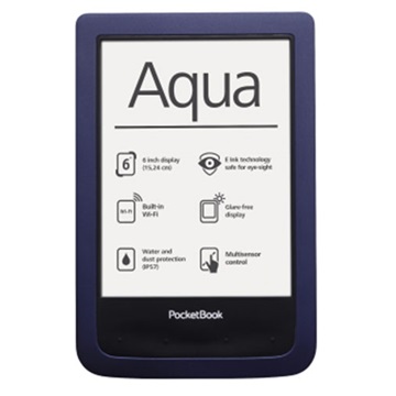 E-BOOK 6" PocketBook 640 Aqua vízálló - Sötétkék