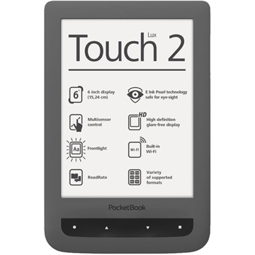 E-BOOK 6" PocketBook Touch Lux 2 626 - Szürke