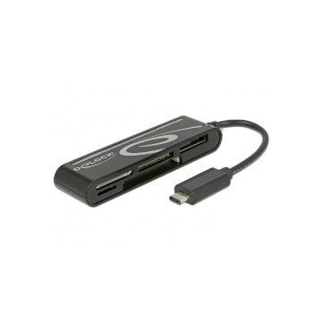 Delock 91739 USB 2.0 kártyaolvasó USB C bemeneti csatlakozóval 5 nyílás