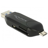 Delock 91734 microUSB OTG kártyaolvasó + USB3.0-A csatlakozódugó