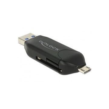 Delock 91734 microUSB OTG kártyaolvasó + USB3.0-A csatlakozódugó