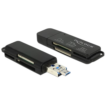 Delock 91737 USB OTG kártyaolvasó + micro-B kombinált csatl.