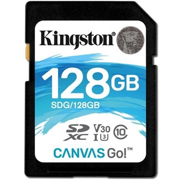 Kingston 128GB SD Canvas Go (SDXC Class 10 UHS-I U3) (SDG/128GB) memória kártya