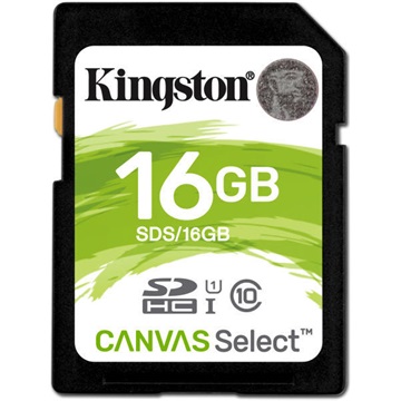 Kingston 16GB SD Canvas Select 80R (SDHC Class 10 UHS-I) (SDS/16GB) memória kártya