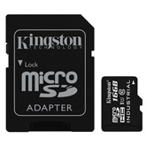 Kingston 16GB SD micro (SDHC Class 10 UHS-I)Industrial Temp Card (SDCIT/16GB) memória kártya adapterrel