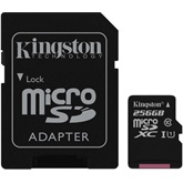 Kingston 256GB SD micro Canvas Select 80R (SDXC Class 10 UHS-I) (SDCS/256GB) memória kártya adapterrel