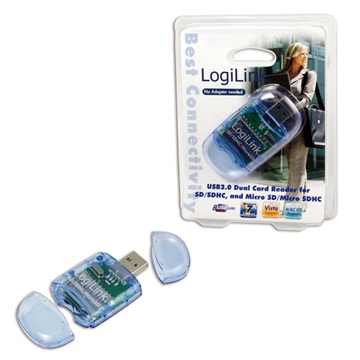 LogiLink CR0015 USB2.0  SD/SDHC & Micro SD kártyákhoz duál kártyaolvasó