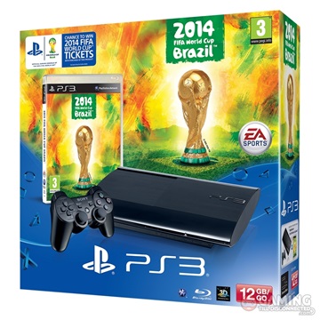 GP Sony PS3 Super Slim 12GB + 2014 Fifa World Cup Brasil játékszoftver