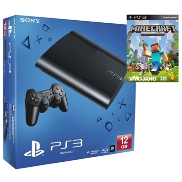 GP Sony PS3 Super Slim 12GB + Minecraft játékszoftver