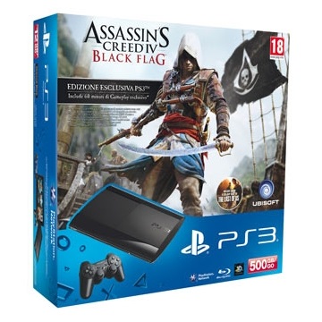 GP Sony PS3 Super Slim 500GB + Assassin s Creed 4 Black Flag bundle
