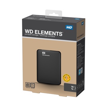 WD 2,5" Elements 1TB USB3.0 - Fekete - WDBUZG0010BBK-EESN