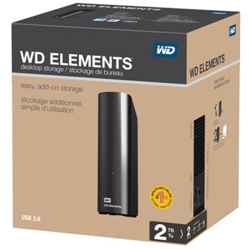 WD 3,5" Elements Desktop 2TB USB3.0 - Fekete - WDBWLG0020HBK-EESN