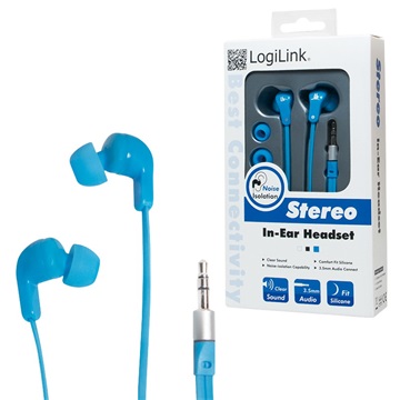 LogiLink HS0039 Stereo In-Ear fülhallgató - Kék
