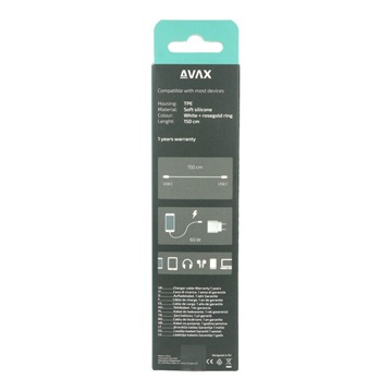 AVAX CB622 CREAMY+ Type C - Type C 60W gyorstöltő kábel, fehér-roséarany - 1,5m