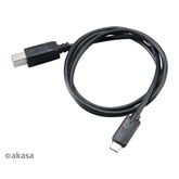 Akasa - USB 3.1 C - USB 3.0 B kábel - 100cm - AK-CBUB28-10BK