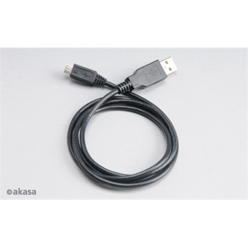 Akasa USB2.0 Type-A™ apa - USB2.0 Type micro-B apa kábel - 100cm -  AK-CBUB05-10BK