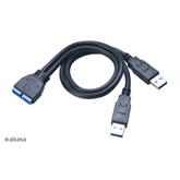 Akasa USB Type-A™ - USB3.0 átalakító - 30cm -  AK-CBUB12-30BK