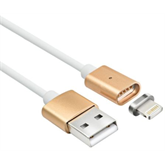 BH 2in1Micro USB/ Iphone töltő kábel mágneses 1m - Arany