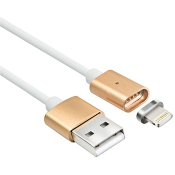 BH 2in1Micro USB/ Iphone töltő kábel mágneses 1m - Arany