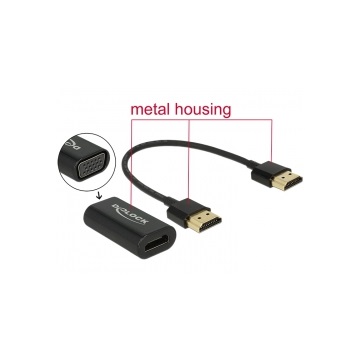 Delock 65667 HDMI-A csatl. dugó > VGA csatl. hüvely adapter - 0,15m