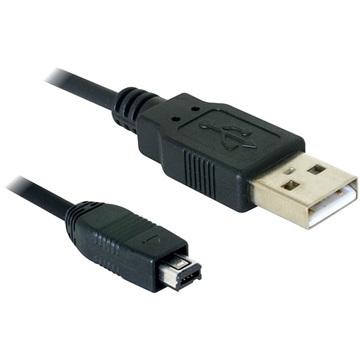 Delock 82208 USB - B mini 4pin Hirose - USB - A apa - apa kamera kábel - 1,5m