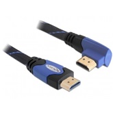Delock 82956 A dugós > A dugós derékszögű 4K High Speed HDMI kábel Ethernettel - 2m - Kék