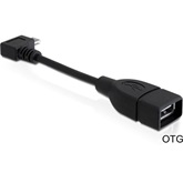 Delock 83104 USB microB forgatott > USB2.0-A anya OTG kábel - 0,1m