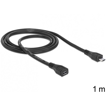 Delock 83248 USB micro-B apa > micro-B anya hosszabbító kábel - 1m