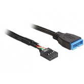 Delock 83281 USB 2.0 pin fejes anya > USB 3.0 pin fejes apa kábel - 0,3m
