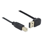 Delock 83539 USB2.0-A fel/le 90°-s dugó + USB2.0-B dugó csatlakozókkal kábel - 1m