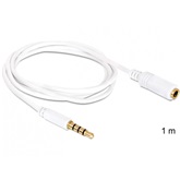 Delock 84480 3,5mm apa / anya iPhone 4 pin sztereo jack kábel - 1m