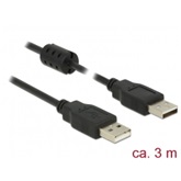 Delock 84892 USB 2.0 A dugó > USB 2.0 A dugó fekete - 3m