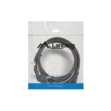 Lanberg CEE 7/7 - IEC 320 C13 tápkábel - 3m - fekete