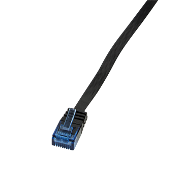 LogiLink CP0134B Cat5e lapos patch kábel - Fekete - 1m