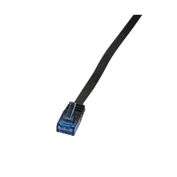 LogiLink CP0135B Cat5e U/UTP/Telefon lapos patch kábel - Fekete - 2m